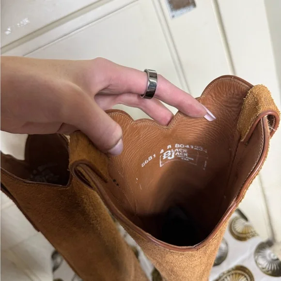 Black Jack brown Suede Cowboy Boots - Picture 3 of 4